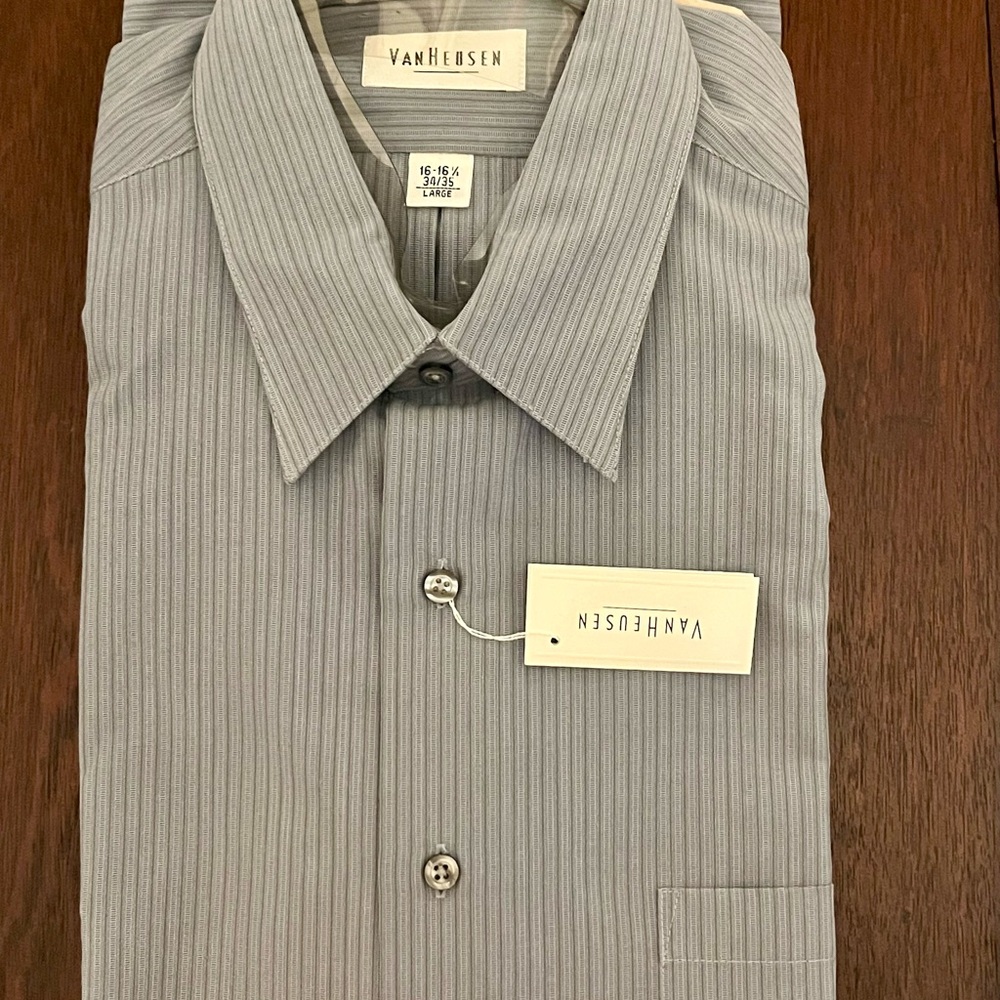 Van Heusen Gray Stripped Men's Shirt